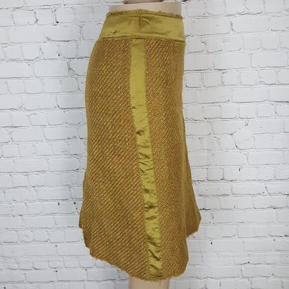 𝅺philosophy di Alberta Ferretti Tweed Olive Skirt 8 - Picture 3 of 6